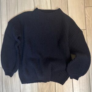 Cozy Dark Navy Knit Sweater